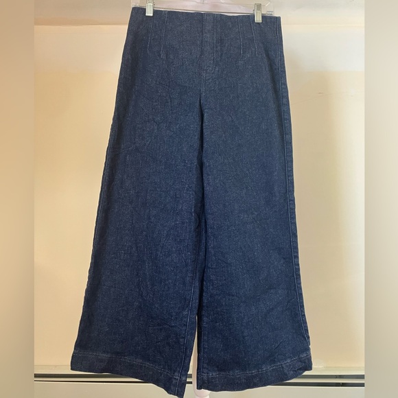 Spanx Women’s Zero Waistband Crop Wide Leg Jeans size Medium - Picture 3 of 8